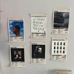 Drake Album Cover Art Set - Black and White